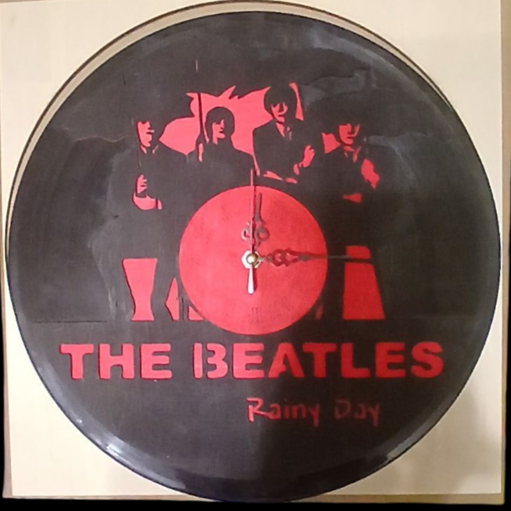 The Beatles Black and Red Wall Clock